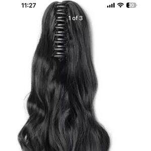 Luxurious Black Hair Extension Clip in Ponytail Hair Extension 
18” Length(5)